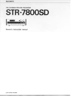 Sony STR-7800 - Owners Manual 